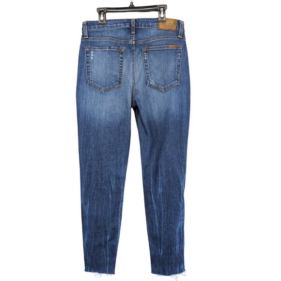 Joe's Jeans The Charlie High Rise Skinny Crop Distressed Women's 29 Button Front - Picture 4 of 7